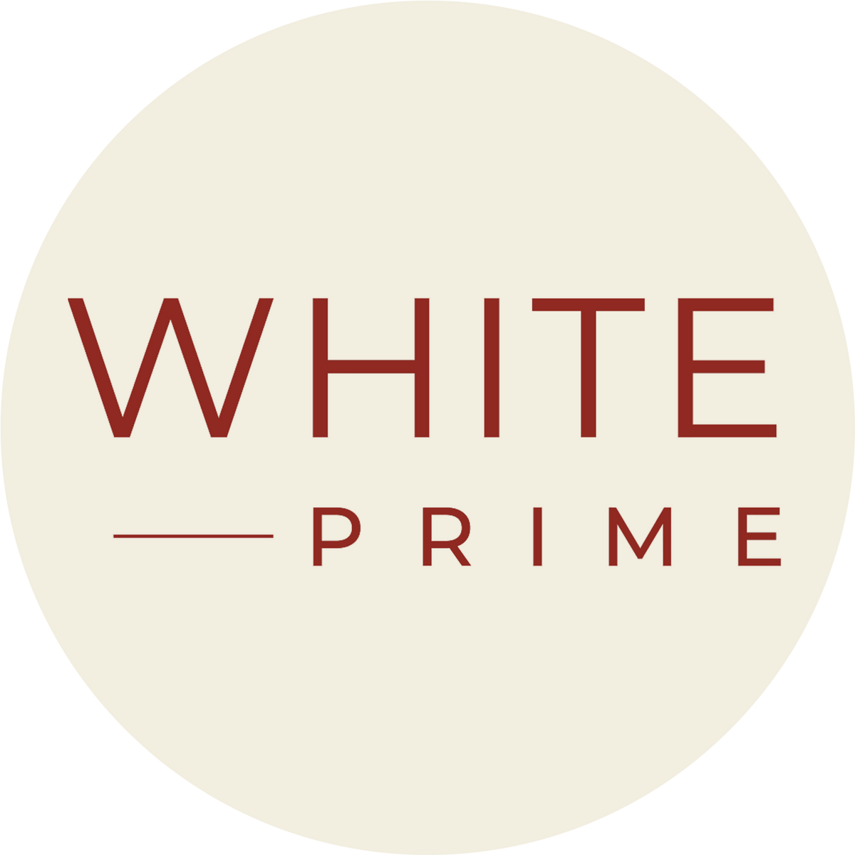 WHITE Prime logo for modern yerba mate gear collection
