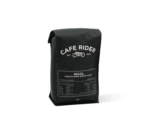 Brazil Creation Series Bronze Cloud coffee bag displaying medium roast blend from South of Minas.