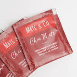 Chai Mate Tea Bags packaged with yerba mate, ginger, spices, and cayenne pepper for flavorful spiced tea.