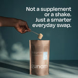 Gunam Functional Plant-Based Creamer + MCT 225g Bag- dairy-free powdered coffee and matcha creamer with coconut MCT, Lion's Mane mushroom and plant protein.