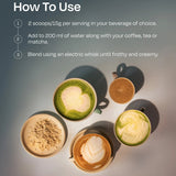 Gunam Functional Plant-Based Creamer + MCT 225g Bag- dairy-free powdered coffee and matcha creamer with coconut MCT, Lion's Mane mushroom and plant protein.