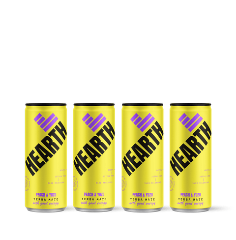 Drink Hearth Peach & Yuzu beverage with sweet peaches and tangy citrusy Yuzu, offering a refreshing, floral, and vibrant summer flavor.