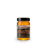 Yemeni Sidr honey jar with black lid, Copperwood Yemen Osaimi Royal Sidr Honey product on white background