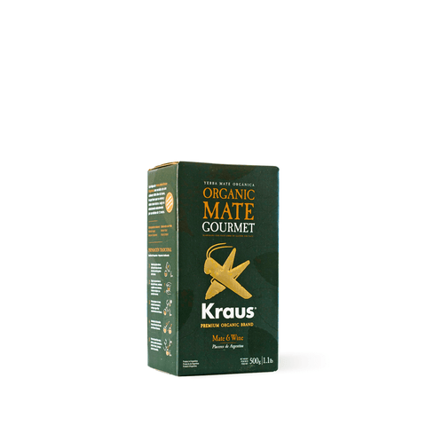 Strong Reserve Yerba Mate by Kraus, premium organic yerba mate, gourmet blend in 500g box.