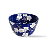 Kyoto_Indigo_Sakura_Chawan- Handcrafted-A deep indigo-blue glaze- Sakura flowers and fine gold accents-