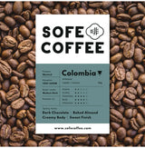 SOFE Coffee Colombia Single Origin Pour Over Coffee Beans Bag 150g -Dark Roast Washed- Baked Almond-Dark Chocolate-Creamy Body.