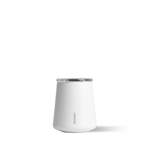 Ceramic Coated Wine Cup - elegant 9oz vessel in white, perfect for wine, cocktails, and mocktails.