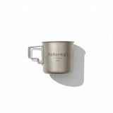 NoNormal 380ml titanium camping cup with foldable handles