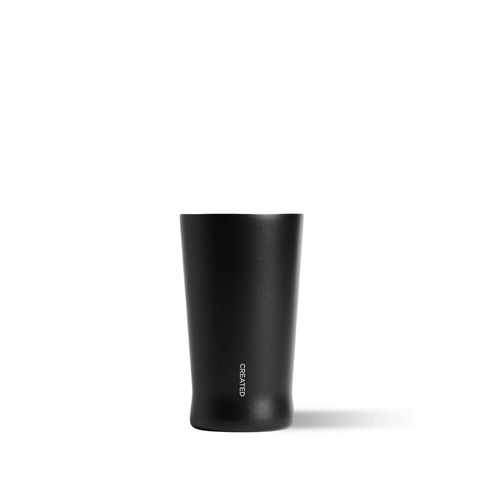 Double Walled Beer Tumbler in sleek black, perfect for enjoying your favorite craft beer.