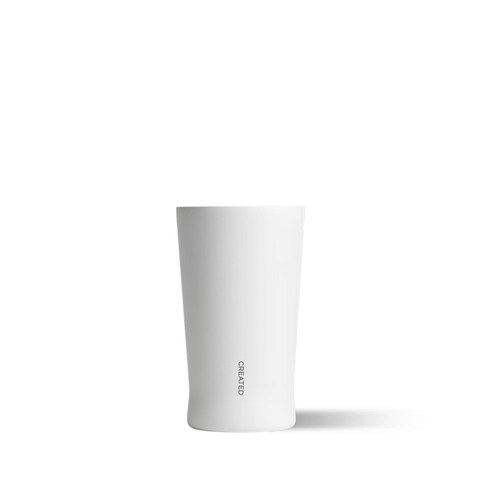 Double Walled Beer Tumbler in sleek white design with a modern look and durable construction.