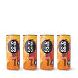 Four cans of Good Koffee Chai Spice & Vanilla Sparkling Coffee - India showcasing vibrant packaging design.