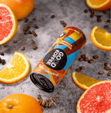 Grapefruit & Orange Sparkling Coffee - Barbados surrounded by fresh citrus fruits and coffee beans