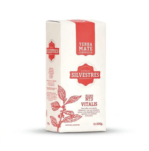 Hierbas Silvestres Vitalis Yerba Mate with Chamomile, Mint, Anise, Guaraná, Fenugreek, Ginseng & Boldo