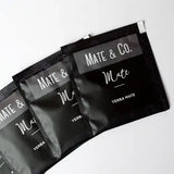 Yerba Mate Tea Bags by Mate & Co in stylish black packaging, ideal for convenient brewing.