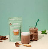 Sage Gift Set featuring Mint Cocoa Blend superfood latte, refreshing drinks, and eco-friendly packaging.