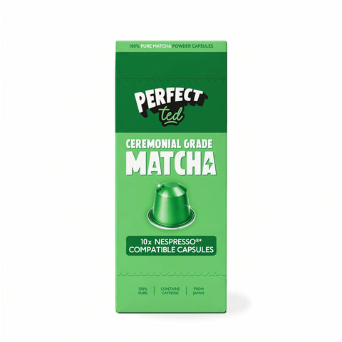 PerfectTed Ceremonial Grade Japanese Matcha Nespresso Compatible Capsules 10 Pack