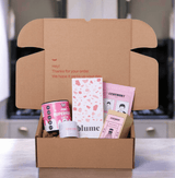 The Pink Gift Set For Her in a stylish unboxed display, showcasing vibrant matcha and smoothie essentials.