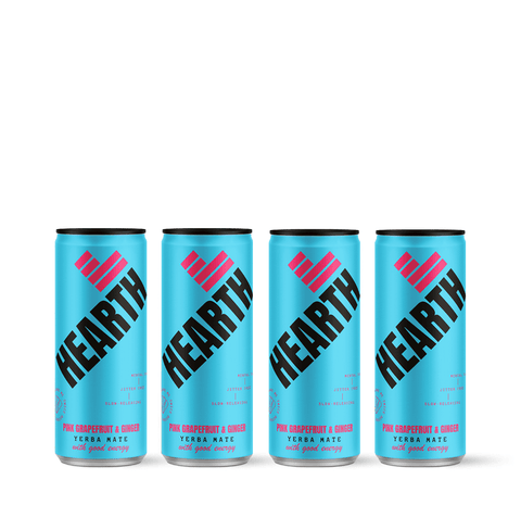 Drink Hearth Pink Grapefruit & Ginger beverage with bold, zesty citrus flavor and a spicy ginger kick—refreshing and all-natural delight.