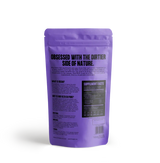 Reishi Mushroom Powder purple pouch supplement packaging for relaxation and sleep support