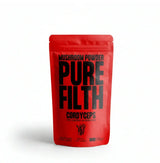 Cordyceps Mushroom Powder red pouch for natural energy and gym performance