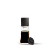 FELLOW Stagg [XF] Pour-Over Set with flat-bottom dripper, no-clog design, double-wall glass carafe, and ratio aid for precise, consistent brewing.