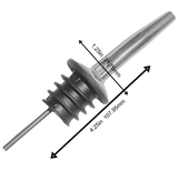 Set of 12 Stainless Steel Pour Spouts measurements