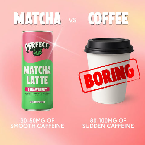 PerfectTed strawberry matcha for smooth caffeine without the crash