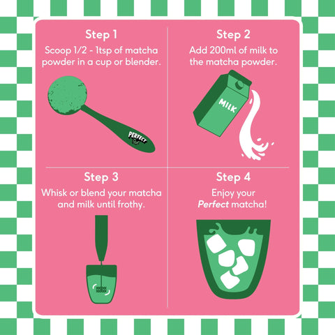 How to make a PerfectTed strawberry matcha latte - preparation instructions