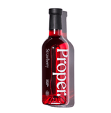 Proper Strawberry Syrup bottle made from cane sugar and organic agave, gluten free and vegan.