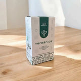 Traditional Yerba Mate packaging from Yerbanica on a wooden surface, showcasing its organic nature.