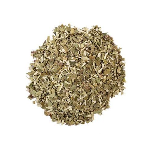 Traditional Yerba Mate dried leaves and stems, showcasing the authentic South American blend for energizing daily consumption.